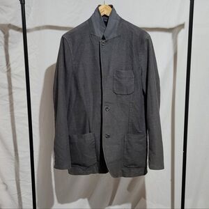 GAP blazer jacket vintage Y2K grey medium loose fitting preppy neutral cotton